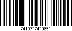 Código de barras (EAN, GTIN, SKU, ISBN): '7419777479651'