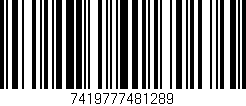 Código de barras (EAN, GTIN, SKU, ISBN): '7419777481289'