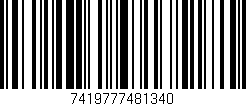 Código de barras (EAN, GTIN, SKU, ISBN): '7419777481340'