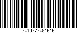 Código de barras (EAN, GTIN, SKU, ISBN): '7419777481616'