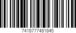 Código de barras (EAN, GTIN, SKU, ISBN): '7419777481845'