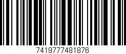 Código de barras (EAN, GTIN, SKU, ISBN): '7419777481876'