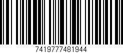 Código de barras (EAN, GTIN, SKU, ISBN): '7419777481944'