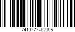 Código de barras (EAN, GTIN, SKU, ISBN): '7419777482095'
