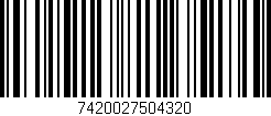 Código de barras (EAN, GTIN, SKU, ISBN): '7420027504320'
