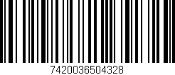 Código de barras (EAN, GTIN, SKU, ISBN): '7420036504328'