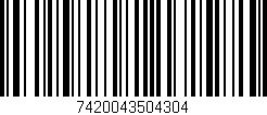 Código de barras (EAN, GTIN, SKU, ISBN): '7420043504304'