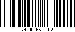 Código de barras (EAN, GTIN, SKU, ISBN): '7420045504302'