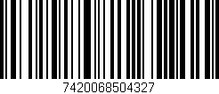 Código de barras (EAN, GTIN, SKU, ISBN): '7420068504327'