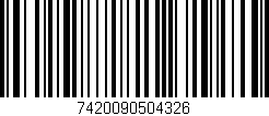 Código de barras (EAN, GTIN, SKU, ISBN): '7420090504326'
