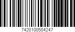 Código de barras (EAN, GTIN, SKU, ISBN): '7420100504247'