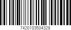Código de barras (EAN, GTIN, SKU, ISBN): '7420103504329'