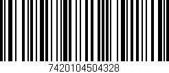 Código de barras (EAN, GTIN, SKU, ISBN): '7420104504328'