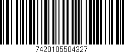 Código de barras (EAN, GTIN, SKU, ISBN): '7420105504327'