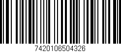 Código de barras (EAN, GTIN, SKU, ISBN): '7420106504326'