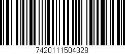 Código de barras (EAN, GTIN, SKU, ISBN): '7420111504328'