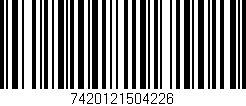 Código de barras (EAN, GTIN, SKU, ISBN): '7420121504226'