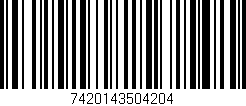 Código de barras (EAN, GTIN, SKU, ISBN): '7420143504204'