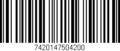 Código de barras (EAN, GTIN, SKU, ISBN): '7420147504200'