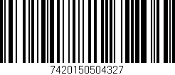 Código de barras (EAN, GTIN, SKU, ISBN): '7420150504327'