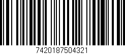 Código de barras (EAN, GTIN, SKU, ISBN): '7420187504321'