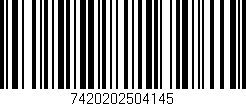 Código de barras (EAN, GTIN, SKU, ISBN): '7420202504145'