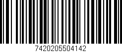 Código de barras (EAN, GTIN, SKU, ISBN): '7420205504142'
