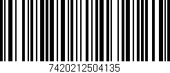 Código de barras (EAN, GTIN, SKU, ISBN): '7420212504135'