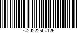 Código de barras (EAN, GTIN, SKU, ISBN): '7420222504125'