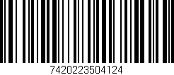 Código de barras (EAN, GTIN, SKU, ISBN): '7420223504124'