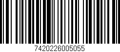 Código de barras (EAN, GTIN, SKU, ISBN): '7420226005055'