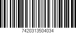 Código de barras (EAN, GTIN, SKU, ISBN): '7420313504034'