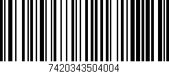 Código de barras (EAN, GTIN, SKU, ISBN): '7420343504004'