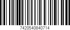 Código de barras (EAN, GTIN, SKU, ISBN): '7420540840714'