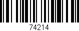 Código de barras (EAN, GTIN, SKU, ISBN): '74214'