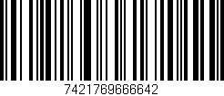 Código de barras (EAN, GTIN, SKU, ISBN): '7421769666642'