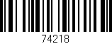 Código de barras (EAN, GTIN, SKU, ISBN): '74218'