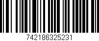 Código de barras (EAN, GTIN, SKU, ISBN): '742186325231'