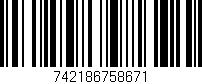 Código de barras (EAN, GTIN, SKU, ISBN): '742186758671'