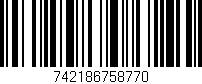 Código de barras (EAN, GTIN, SKU, ISBN): '742186758770'