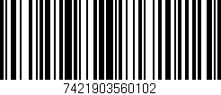 Código de barras (EAN, GTIN, SKU, ISBN): '7421903560102'
