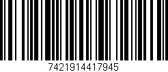 Código de barras (EAN, GTIN, SKU, ISBN): '7421914417945'