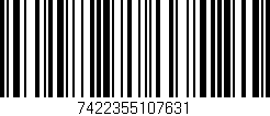 Código de barras (EAN, GTIN, SKU, ISBN): '7422355107631'