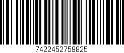Código de barras (EAN, GTIN, SKU, ISBN): '7422452759825'