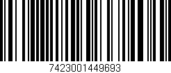 Código de barras (EAN, GTIN, SKU, ISBN): '7423001449693'