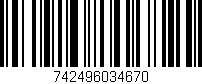 Código de barras (EAN, GTIN, SKU, ISBN): '742496034670'