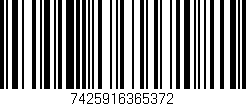 Código de barras (EAN, GTIN, SKU, ISBN): '7425916365372'