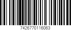 Código de barras (EAN, GTIN, SKU, ISBN): '7426770116063'