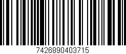 Código de barras (EAN, GTIN, SKU, ISBN): '7426890403715'