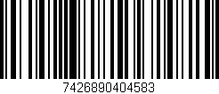 Código de barras (EAN, GTIN, SKU, ISBN): '7426890404583'